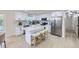 Modern kitchen featuring white cabinets, stainless steel appliances, and a center island with seating at 6876 Quay Ct, Arvada, CO 80003