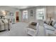 Comfortable living room featuring neutral decor, plush seating, and large windows at 7405 S Jackson Ct, Centennial, CO 80122