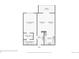 One-bedroom floor plan featuring a kitchen, living room, dining room and balcony at 3184 S Heather Gardens Way # 406, Aurora, CO 80014