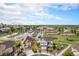 An aerial view of the community highlighting neighborhood features and amenities at 10705 Pinewalk Way, Highlands Ranch, CO 80130