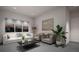 Cozy living room area with contemporary furnishings, neutral tones, and ample seating at 1807 Grayside Cir, Castle Rock, CO 80109