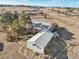 Aerial view of house and detached workshop at 9042 E Wagon Wheel Way, Parker, CO 80138