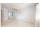 Neutral bedroom features neutral carpet, a ceiling fan, a window, and white walls at 7641 Kelty Trl, Franktown, CO 80116