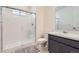 Bathroom with shower and vanity sink at 18049 E 106Th Ave, Commerce City, CO 80022