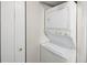 Compact stacked washer and dryer unit at 1960 S Xanadu Way # 208, Aurora, CO 80014