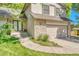 Inviting two-story home features stone accents, an attached garage, and a well-maintained yard at 5543 S Kenton Ct, Englewood, CO 80111
