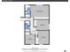 Detailed floor plan showcasing the layout of bedrooms and bathrooms on the upper level at 5543 S Kenton Ct, Englewood, CO 80111