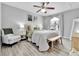 Serene bedroom featuring a comfortable bed, soft lighting, and modern decor at 3331 S Monaco Pkwy # C, Denver, CO 80222