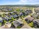 Panoramic aerial view of a residential area featuring well-maintained homes and tree-lined streets at 10822 E 28Th Pl, Denver, CO 80238