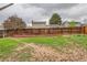 View of a spacious backyard, wood privacy fence, and green grass at 4533 S Devinney St, Morrison, CO 80465