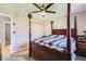 Comfortable bedroom with carpeted floors and a ceiling fan at 4533 S Devinney St, Morrison, CO 80465
