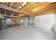 Unfinished basement showcasing the utilities and wooden beams, ready for customization at 2732 Flint Ct, Superior, CO 80027