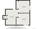 Detailed floor plan showcasing the layout with a sitting room and two bedrooms for optimal space and flow at 8721 E Cornell Dr, Denver, CO 80231