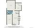 Downstairs floor plan featuring garage, bath, laundry and recreation rooms at 8721 E Cornell Dr, Denver, CO 80231