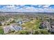 Aerial view of the community park, offering a wide range of amenities and green spaces at 5977 S Rock Creek Dr, Castle Rock, CO 80109