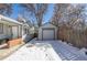 Detached garage with an alley access in the backyard at 2918 Ames St, Wheat Ridge, CO 80214