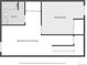Layout of a recreation room, bathroom, and bedroom, showcasing the home's spacious design at 4510 W 4Th Ave, Denver, CO 80219