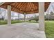 Community pavilion featuring concrete flooring, support beams, charcoal grills, and access to nearby parking at 9724 Crowsley Ct, Parker, CO 80134