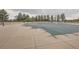 Community pool covered for the off-season with surrounding lounge area and trees at 9724 Crowsley Ct, Parker, CO 80134