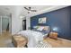 Navy bedroom with carpet and walk in closet at 12655 E Pacific Cir # C, Aurora, CO 80014