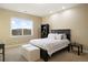 Spacious bedroom with large window and mountain views at 16394 W 77Th Ln, Arvada, CO 80007