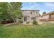 A well-maintained backyard showcasing the property's exterior, lush green lawn, and serene outdoor space at 20738 E Grand Pl, Aurora, CO 80015