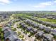 An aerial view showcases a neighborhood with neatly arranged houses, streets, and landscaping, nestled in a suburban setting at 10057 Des Moines St, Parker, CO 80134