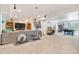 Spacious finished basement with exercise equipment, pool table, and comfortable seating area for entertaining at 24022 E Jamison Dr, Aurora, CO 80016