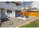 Backyard featuring a sitting area and wood fence at 6726 S Franklin St, Centennial, CO 80122