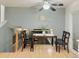 Cozy dining area featuring modern decor and hardwood flooring at 2118 S Mobile Way, Aurora, CO 80013