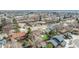 Neighborhood aerial showcasing neat yards, mature trees, and proximity to city amenities at 6343 Depew St, Arvada, CO 80003
