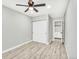 Bedroom with double closet and access to laundry at 2707 Valmont Rd # 106B, Boulder, CO 80304