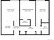 Two-bedroom floor plan featuring a spacious living room and primary bedroom with walk-in closet at 2707 Valmont Rd # 106B, Boulder, CO 80304