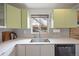 Modern kitchen featuring a stainless steel sink, modern backsplash, and updated appliances at 3700 Zenobia St, Denver, CO 80212