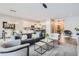 Spacious living room showcasing an open layout, modern decor, and seamless flow to the kitchen at 268 Simmental Loop, Castle Rock, CO 80104