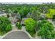 Aerial view of a home with lush greenery and mature trees at 6338 S Oneida Ct, Centennial, CO 80111