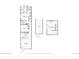 Floor plan featuring the living room, kitchen, bathroom, and bedrooms at 3444 Lawrence St, Denver, CO 80205
