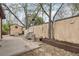 This backyard has a cozy sitting area, storage shed, and rock landscaping for low maintenance at 55 Emerald St, Broomfield, CO 80020