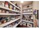 Organized pantry with ample shelving for storage at 12035 Fontberry St, Parker, CO 80134