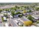 Aerial view of the neighborhood and local surroundings, displaying rows of manufactured homes in a well-maintained community at 8426 Cook Way, Denver, CO 80229