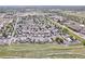 Aerial community view, showing rows of manufactured homes and neighborhood amenities in a well-maintained area at 8426 Cook Way, Denver, CO 80229