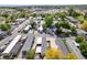 Aerial view displays the home's positioning within a well-maintained residential community at 8426 Cook Way, Denver, CO 80229