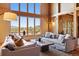 Cozy living room featuring large windows with scenic views and comfortable seating at 280 Hess Ave, Golden, CO 80401