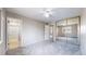 Neutral primary bedroom with ensuite bathroom, closet, and ceiling fan at 3387 S Pitkin Way, Aurora, CO 80013