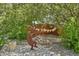 Unique art piece in the backyard under mature trees, adds charm and character at 4520 Maroon Cir, Broomfield, CO 80023