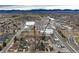 An aerial view showcasing the property's desirable location near shopping and services at 5743 Field St, Arvada, CO 80002