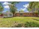 Back exterior of the house showing brick facade and sunroom, with a large yard offering privacy and outdoor enjoyment at 423 Nile St, Aurora, CO 80010