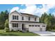 Charming two-story home featuring a front porch, three car garage and neutral siding with dark shutters at 5614 Riverbend Ave, Firestone, CO 80504