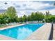 Inviting community pool with lounge chairs and well-maintained landscaping at 9512 W Ontario Dr, Littleton, CO 80128