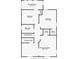 Floor plan showing bedrooms, bathroom and closets at 1606 Adams St, Denver, CO 80206